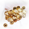 XRI XURUOYI Gold Coins 25 Pcs Miniature 1:6 Scale Metal Coin - St Patrick Leprechaun, Pirate Treasure, Dollhouse Coins (25 Gold Coins)