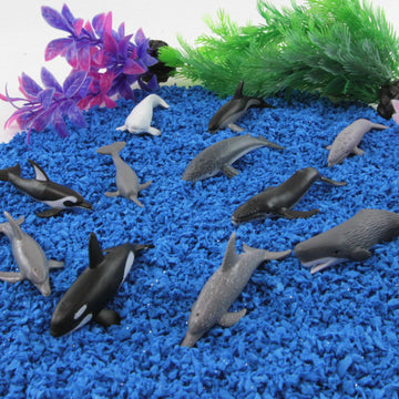 Safari Ltd. Whales and Dolphins Bulk Bag - Set of Miniature Cetacean Toy Figures - 48 Piece Play Toys for Boys, Girls & Kids Age 3+