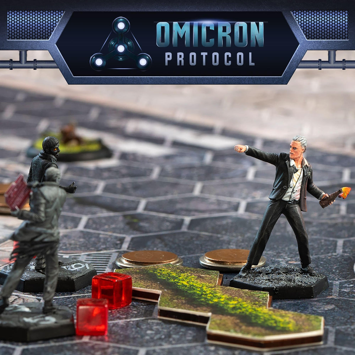 Dead Alive Games Omicron Protocol - Miniatures Board Game, an Intra-Apocalyptic Squad, Dead Alive Games, Competitive/Cooperative/Solo Modes, Ages 14+