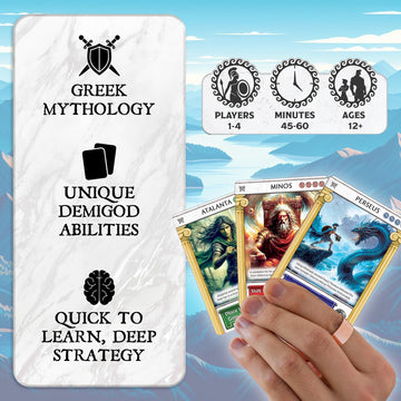 Pantheum: Demigods of Olympia Board Game | Greek Mythology Strategy Game for 1-4 Players | Ages 12+ | 45-60 Min Playtime | Great Board Games