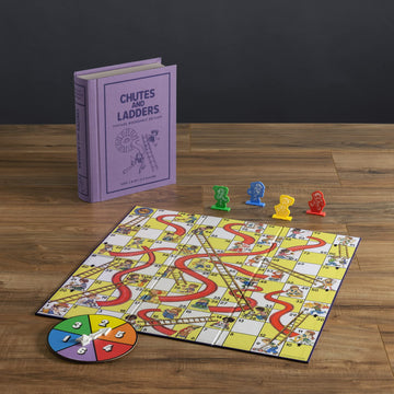WS Game Company Chutes and Ladders Vintage Bookshelf Edition, Decorative Library Case with Slipcover, Nostalgic 1979 Design, Family Board Games