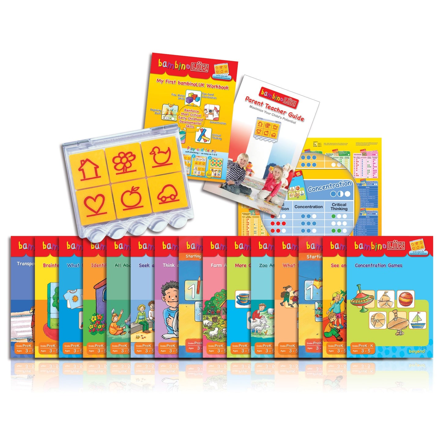 BambinoLUK Complete Set - 15 Workbooks, Screen-Free Early Learning System
