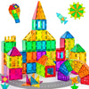 cossy 60 Pcs Magnet Tiles Magnetic 3D Building Blocks Set Educational Construction Toys for 3+ Year Kids with Stronger Magnets, Rivets-Fastened
