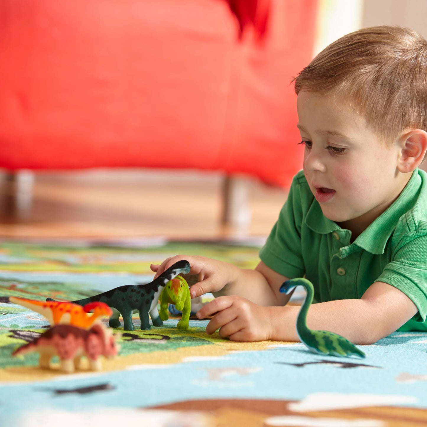 Melissa & Doug Dinosaur Party Play Set - 9 Collectible Miniature Dinosaurs in a Case