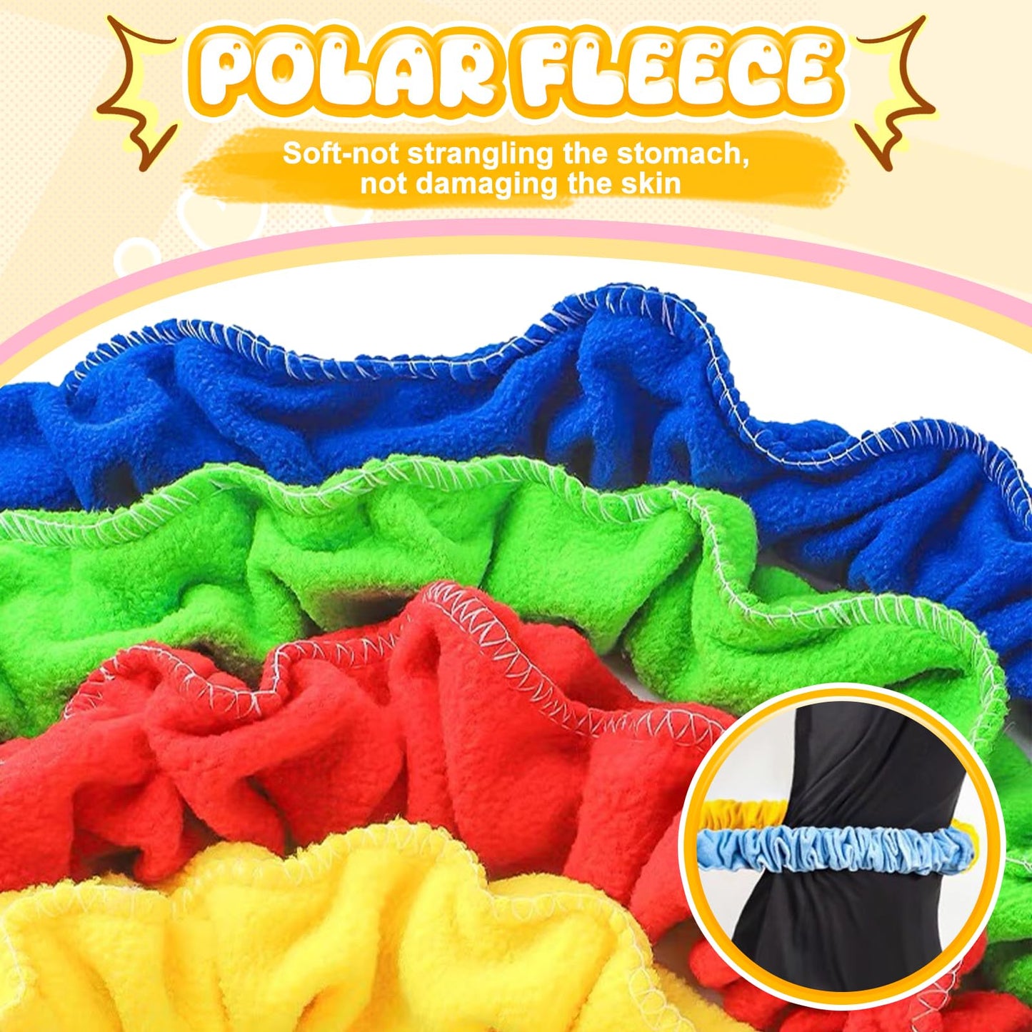 Sonyabecca Elastic Fleece Cooperative Stretchy Band Integrations Dynamic Movement Exercise Latex Stretchier 6 Feet Creative Moving Prop for Group