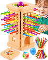 Montessori Wooden Board Game for Kids 3-8, Color Matching Fine Motor Toy