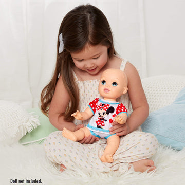My Disney Nursery Baby Doll Clothes & Accessories, Minnie Diaper Accessory Pack Inspired by Disney's Beloved Minnie Mouse! Includes Doll T-Shirt, Doll