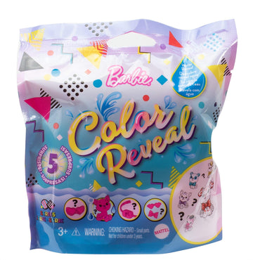 Barbie GTT11 Colour Reveal Animals Mono Mix Assortment with 5 Surprises, Gift for Children from 3 Years
