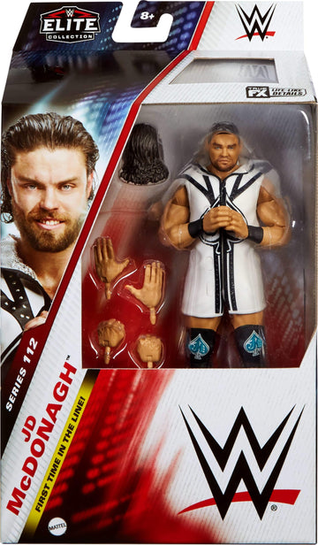 Mattel WWE Elite Action Figure & Accessories, 6-inch Collectible JD McDonagh with 25 Articulation Points, Life-Like Look & Swappable Hands