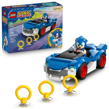 LEGO Sonic The Hedgehog Sonic: Speedster Lightning Race Car Toy for Boys & Girls - Toy Building Set W/Minifigure for Kids & Gamers, Ages 7+ - Gift