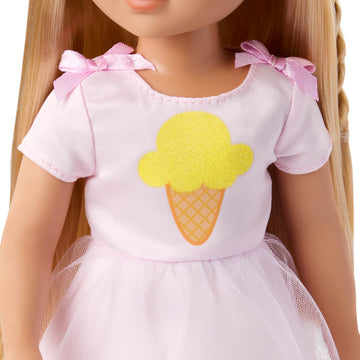 Glitter Girls - 14-Inch Fashion Doll & Play Food Set - Blonde Hair & Violet Eyes - Play Food & Pet Comb - Accessories for 14-Inch Dolls - Toy for Kids