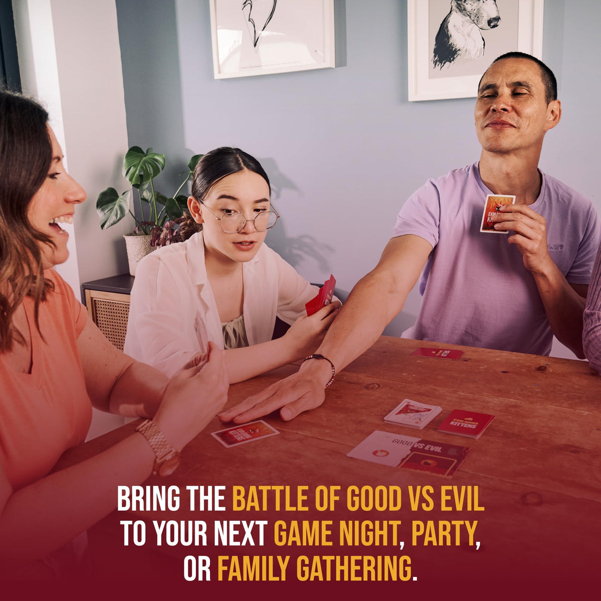 Exploding Kittens Good vs. Evil, 2-5 Players, Age 7+ Card Game