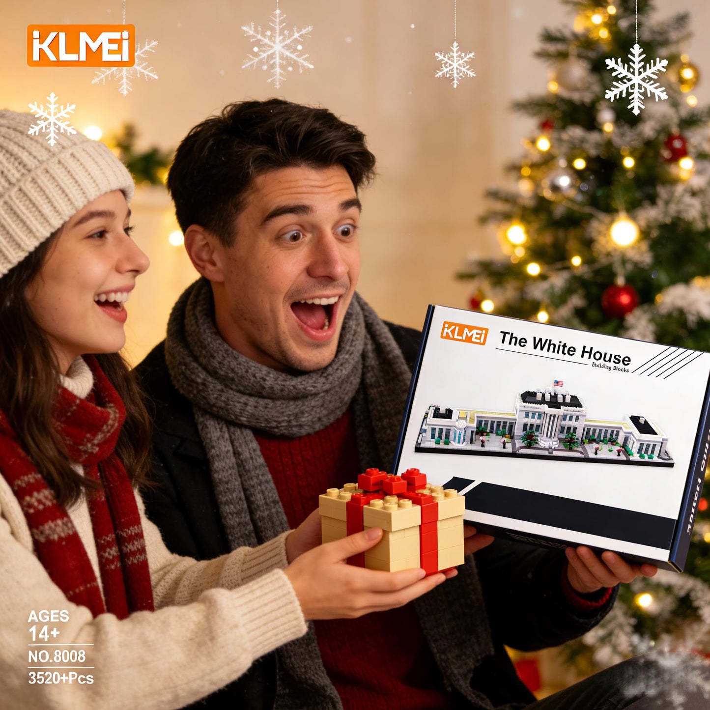 KLMEi Architecture Sets for Adults White House U.S. Capital Collection Building Kit Micro Blocks Famous Landmark, Mini Bricks Toys Presents for Kids