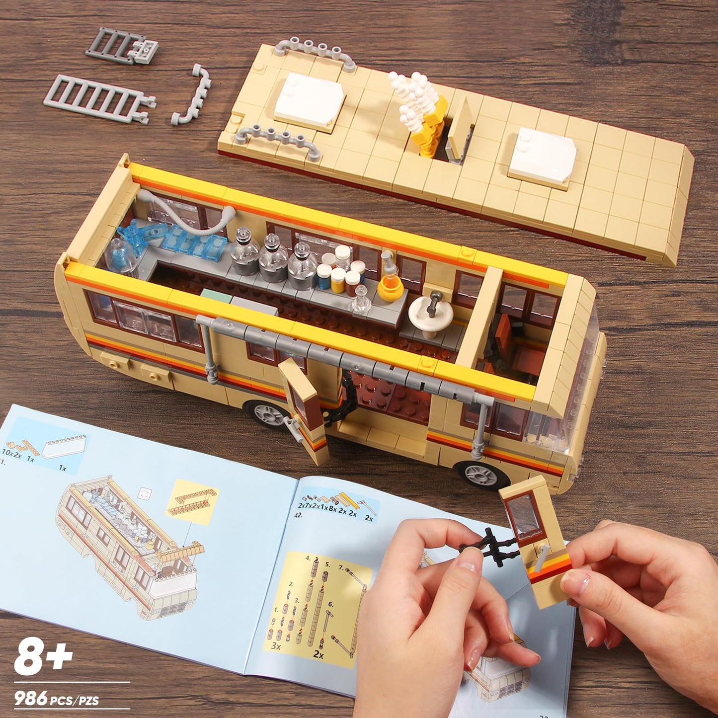 OrbBlaster Rvs Building Set, Upgraded Creative Rvs Building Bricks Merchandise, Camper Van Building Set Toy for Boys Age 12+