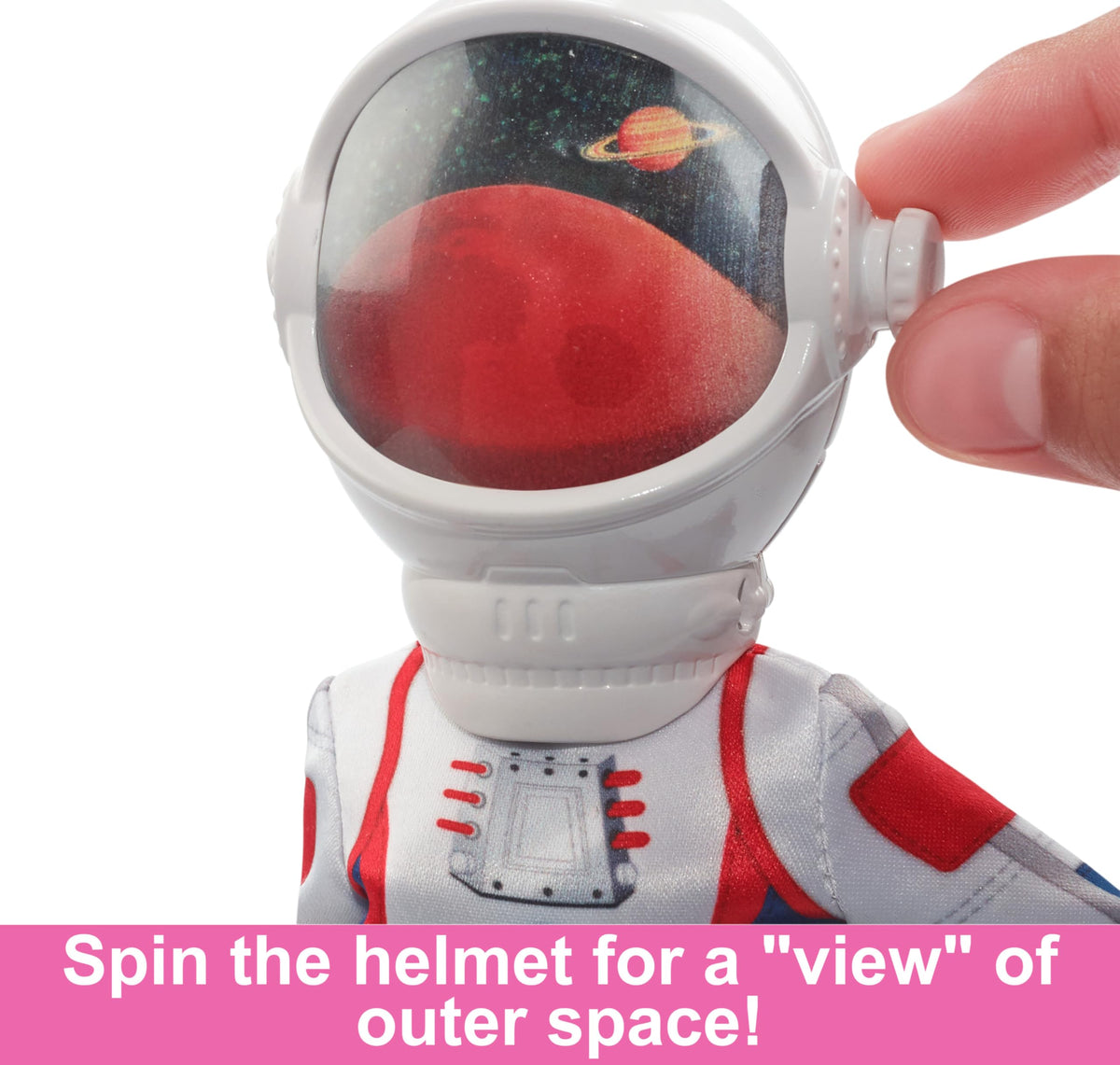 Barbie 65th Anniversary Doll & 10 Accessories, Astronaut Set with Brunette Doll, Rolling Rover, Space Helmet with Flipping Shield & More
