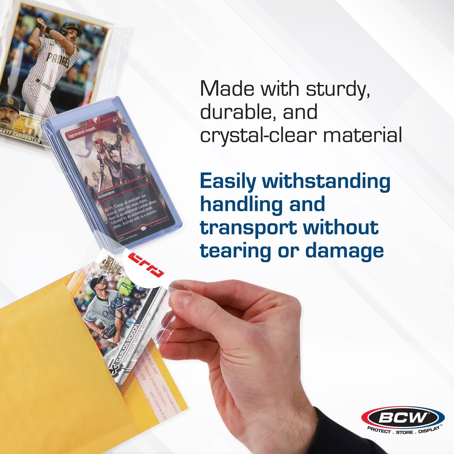 BCW Resealable Team Set Bags - 400 Count | Holds 35 Loose Cards or 5 Standard 35pt Toploaders | Fits Magnetics up to 108pt | Acid-Free Team Bags for