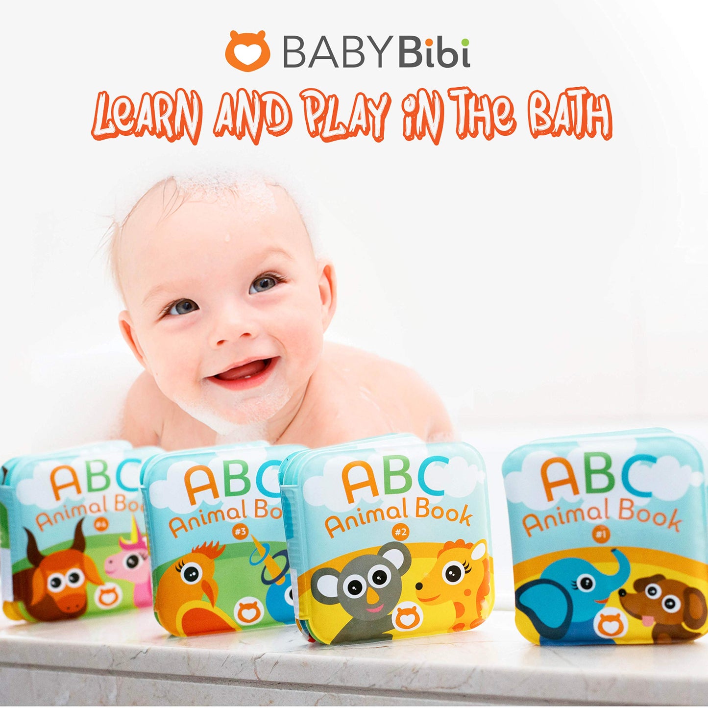 Baby Bath Books Mega Set (Pack of 13 Books) - Educational Waterproof Baby Bathtime Plastic Books for Bath Tub with Animals, Colors, Numbers and ABC