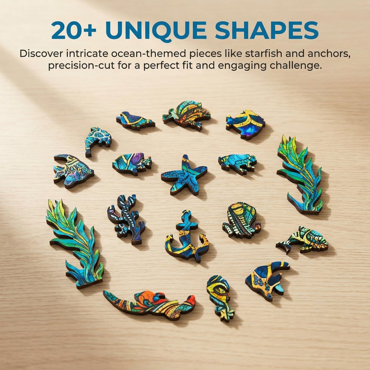 Mys Aurora Wooden Puzzles, Sea Turtle Jigsaw Puzzles 200 Pieces