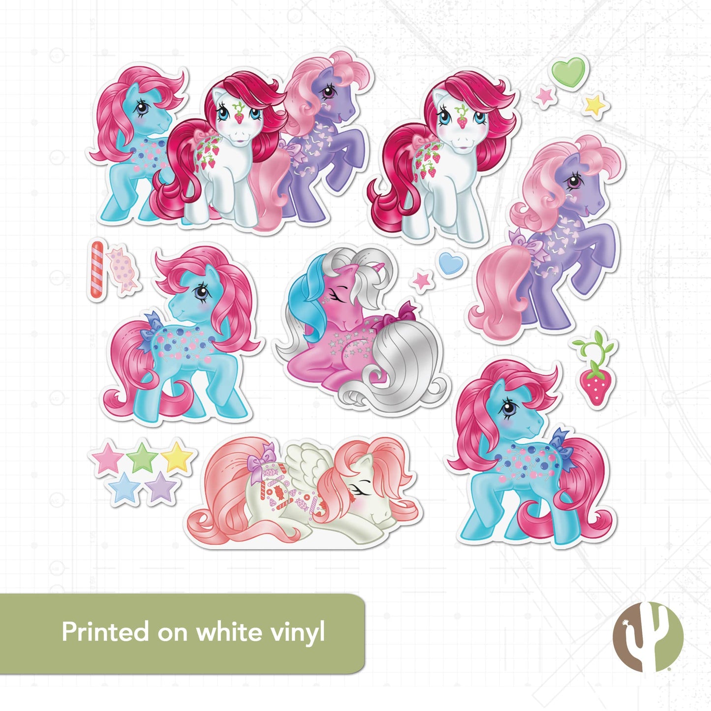 Desert Cactus My Little Pony Sticker - 15 Vinyl Decal Laptop Water Bottle Car Scrapbook Decorations Birthday Favor Party Supplies (2-20B)