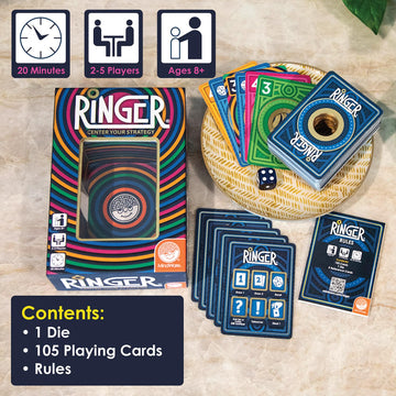 MindWare Ringer Family Card Game - Portable Card Game for Travel & Game Night - Easy to Learn, Fun to Play