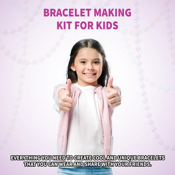 SpiceBox Friendship Bracelet Making Kit for Girls, Kids Best Friend DIY String Jewelry, Arts and Crafts Activity Set for Children, Multicolor (7410)