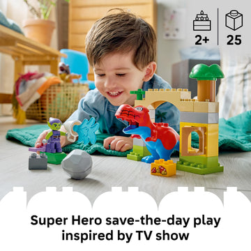 LEGO DUPLO Marvel Dinosaur Spidey-Rex vs. Green Goblin Building Toy for Toddlers - Spidey and His Amazing Friends Toys for Boys & Girls, Ages 2+