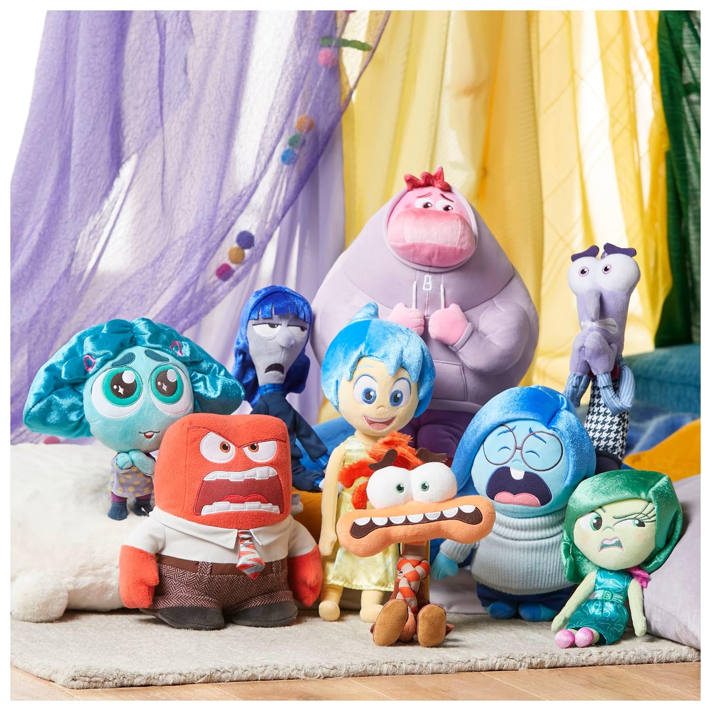 Disney Store Official Inside Out 2 Plush - Anger Emotion Toy - Detailed Sculpting, Embroidered Features, Disney Plush Toys - Part of Inside Out 2