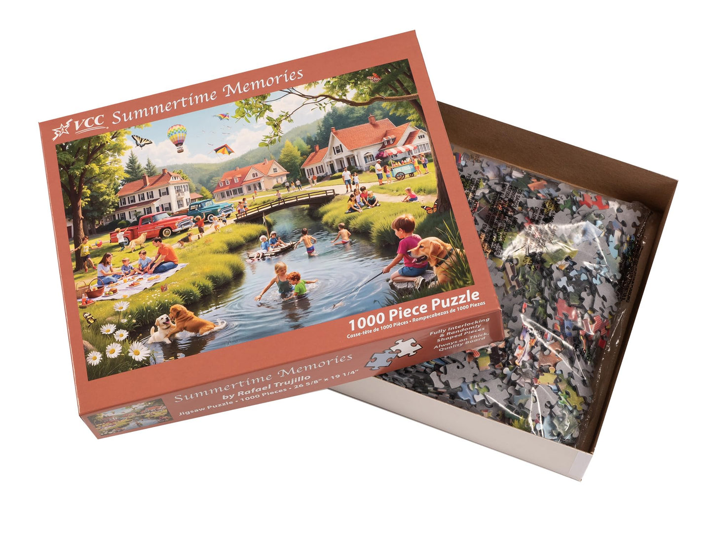 Summertime Memories 1000 Piece Jigsaw Puzzle - Nostalgic Puzzle for Adults & Families - Fully Interlocking Pieces - Stunning High Definition Color