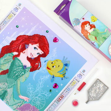 Diamond Dotz Disney Ariel Spirited The Little Mermaid Diamond Painting Kits for Adults - Diamond Art Kits a Relaxing Creative Craft Kit with Dotz Gems