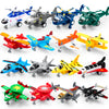 JOYIN 16 Pcs Pull Back Airplane Toys, Boys Plane Playset, Aircraft Incl Helicopter, Fighter, Bomber, Gifts for Toddler Kids 3+ Years Old, Treasure Box