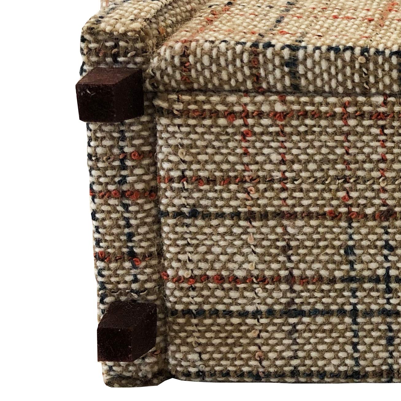 Brown Dollhouse Sofa Couch, Mini Loveseat for 6 Inch Dolls, 1:12 Scale Living Room Furniture, Retro Doll House Accessory