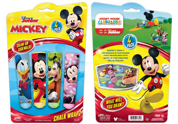JA-RU Disney Sidewalk Chalk Sticks (1 Pack) Mickey & Minnie. Floor & Board Chalk, Outside Toys Jumbo Chalk, Non-Toxic Washable Art Set, Outdoor