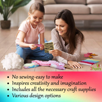 Make Your Own Unicorn Pillow Kit Arts and Crafts for Girls (No Sew), DIY Unicorn Craft Girl Ages 3 4 5 6 7 8 9 10 Years Old, Gifts for Kids, Birthday