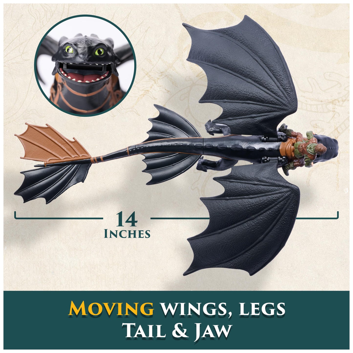 DreamWorks Dragons Toothless & Hiccup Action Figures Viking Rider Duo
