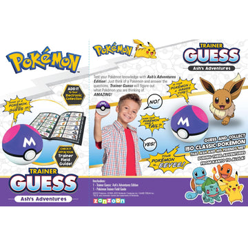 Pokemon Trainer Guess - Ash Adventures - Electronic Guessing Game, Collect 150 Pokemon, Field Guide, Talk to Your Light & Sound Poke Ball, Kids 6+