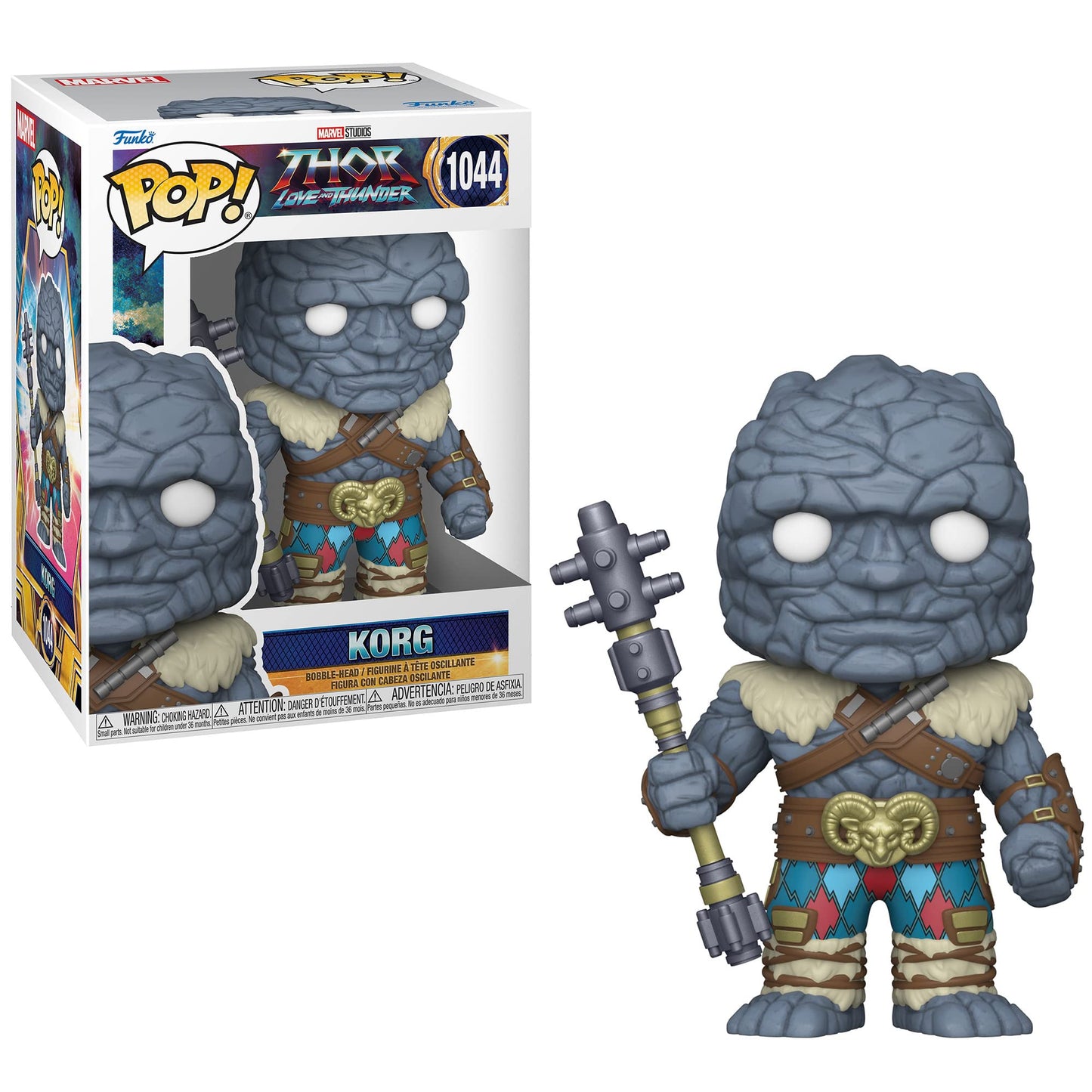 Funko POP Marvel: Marvel Studios' Thor: Love and Thunder- Valkrie Gorr Korg and Miek, Figures Stand 3.75" Tall, Each Figure Comes Individually