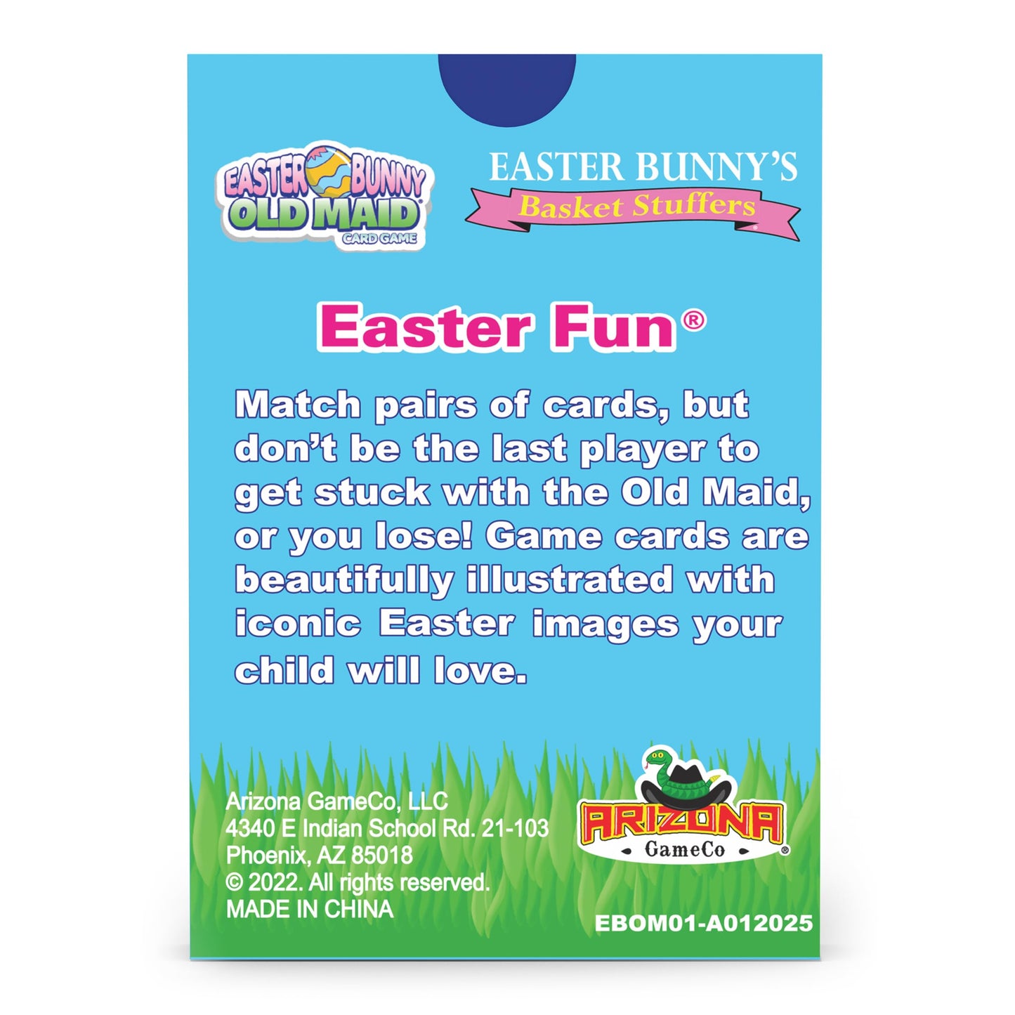Arizona GameCo Easter Bunny Old Maid Card Game for Kids Ages 4-8, Kids Card Game, Family Card Game, Easter Basket Stuffer, Easter Gift for Boys