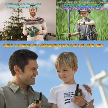 Gifts for Kids Aged 5-12 Boy Toys Kids Walkie Talkies 22 Channel 2 Way Radio 3 Miles Long Range fit Outdoor Adventure Hunt Game Camp Toys for Boys 6 7