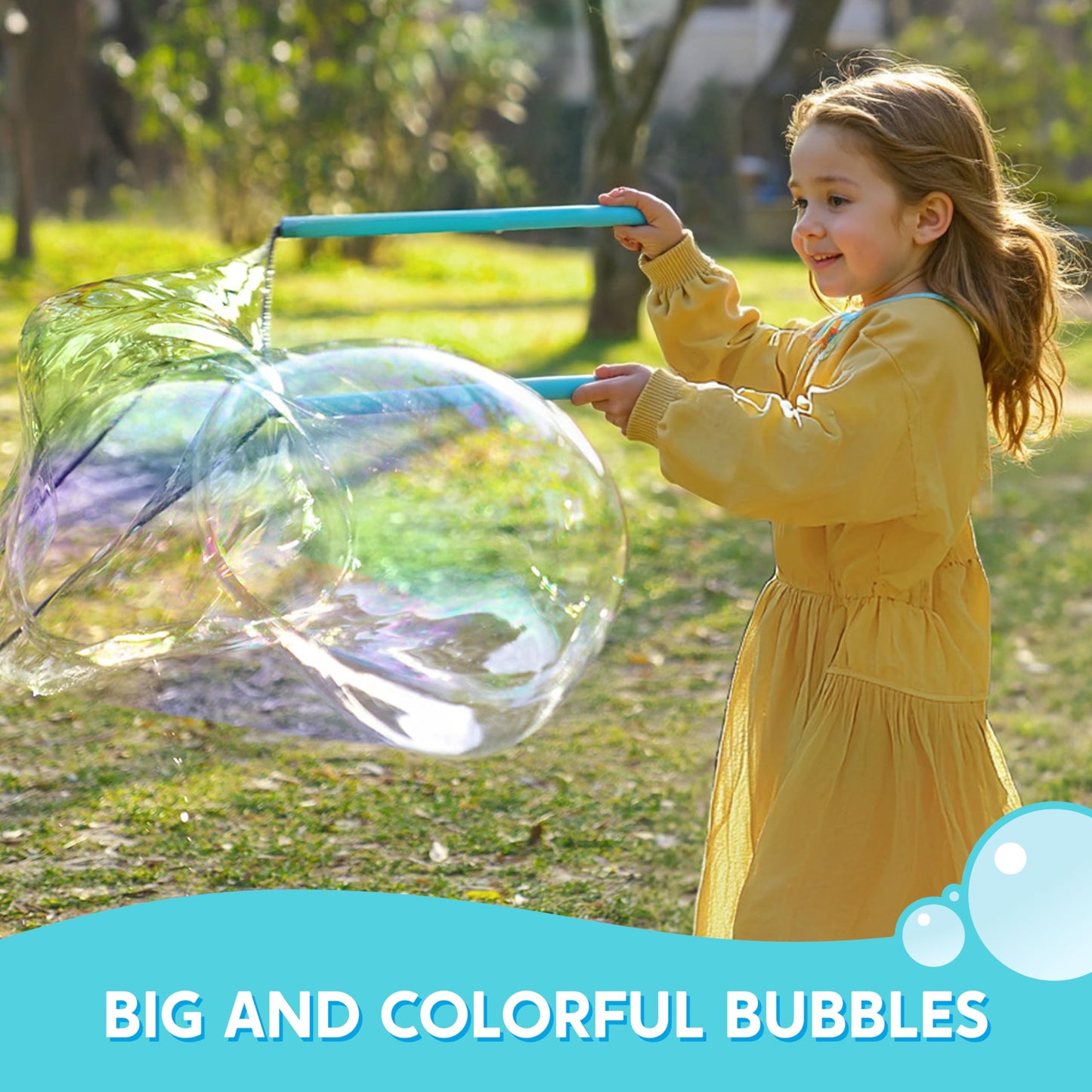 SYNCFUN 16 oz Bubble Solution Refills(Up to 1.25 Gallons), Concentrated Solution for Bubble Machine, Wands, Blower, Easter, Outdoors Activity