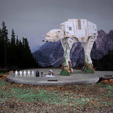 Star Wars Micro Galaxy Squadron at-at Walker (Endor) Amazon Exclusive - 10-Inch Vehicle with Lights, Sounds, Action Zones, and Accessories (Toys