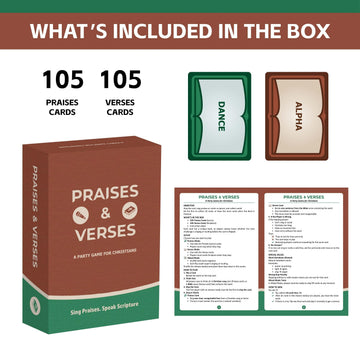 Plearn Pieces Praises & Verses - Christian Slap, Sing & Recite Game | Bible Verse & Christian Music Party Game | Fun Family, Church & Youth Group Game