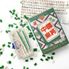Easytoday 136 Mini Engraved Mahjong Tiles -Green or White, Perfect for Home, Travel & Game Night (mini)
