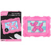 Vivid by Brea Reese: Funky Frame Gem Kit - Balloon Dog - Peel & Stick, Carnival Animal-Blue Checker Scene, 8x6 Pink Frame, Sorting Tray, Adult Craft