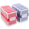 Brybelly 12 Decks of Playing Cards|Poker Wide Size (6 Red/6 Blue)|Plastic Coated Cards for Poker, Blackjack| Regular Index