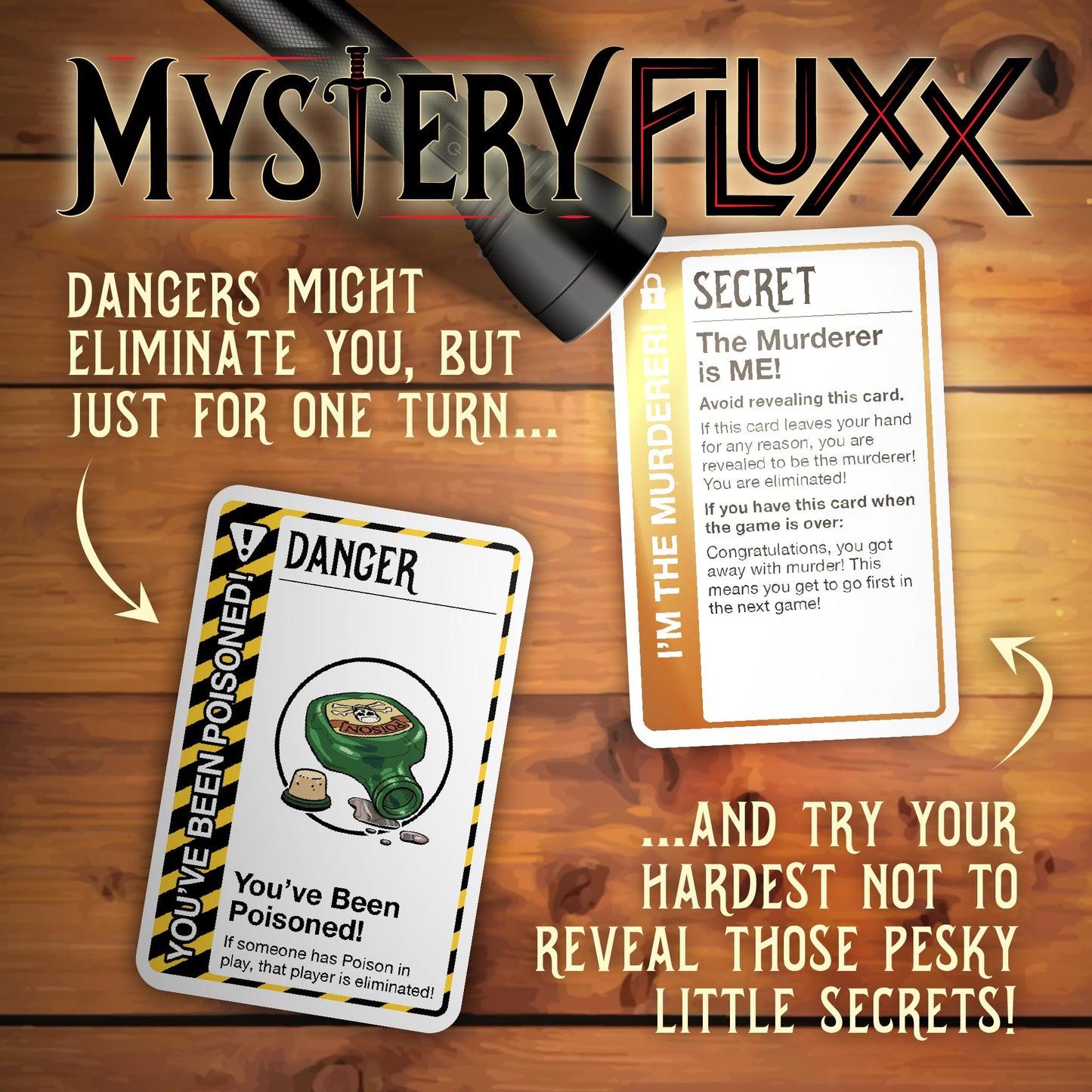 Looney Labs Mystery Fluxx - The Detective-Themed Card Game of Clues and Deduction, Ages 8 to Adult, 1-6 Players