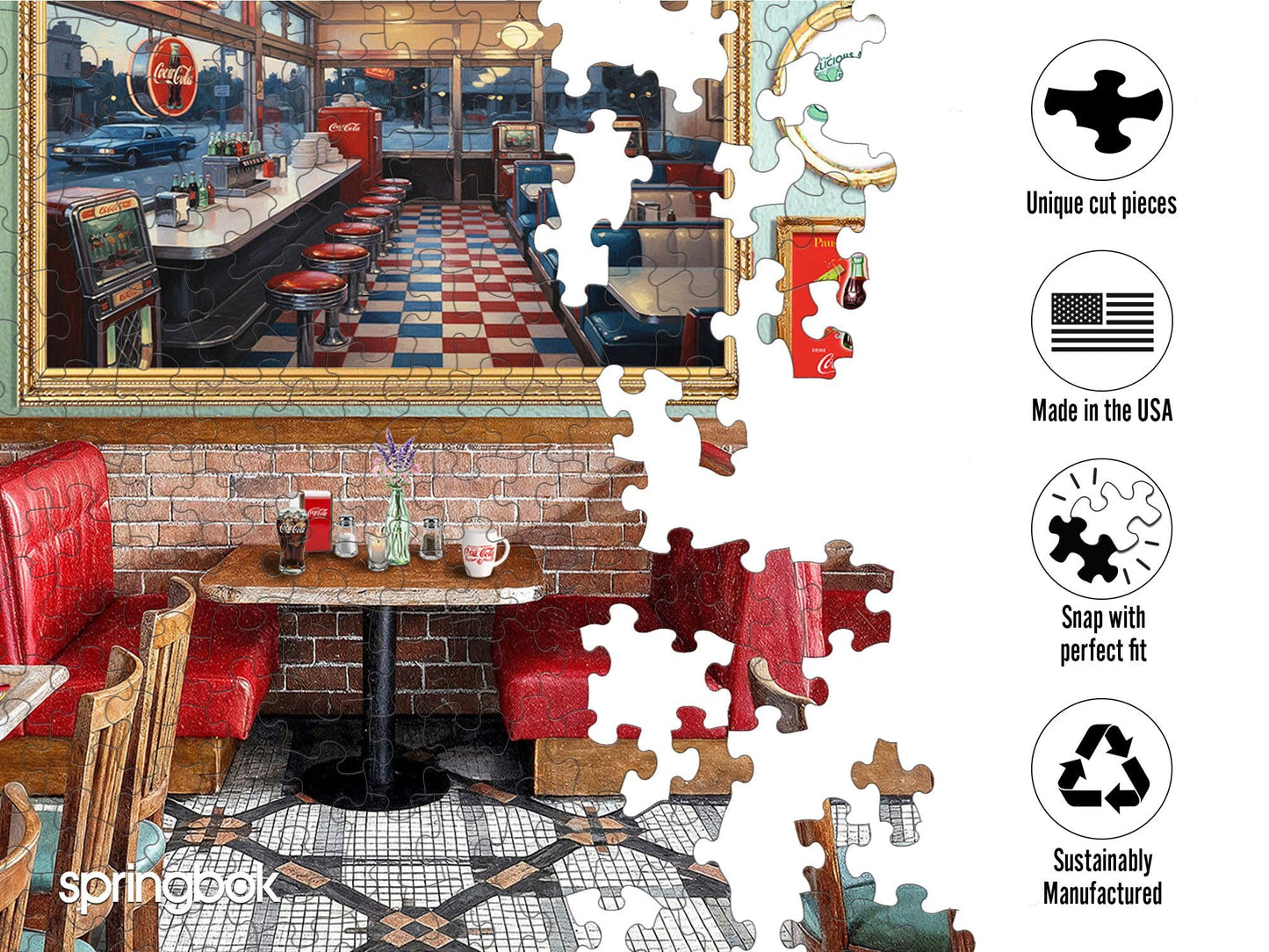Springbok Coca-Cola Café 500 Piece Jigsaw Puzzle for Adults