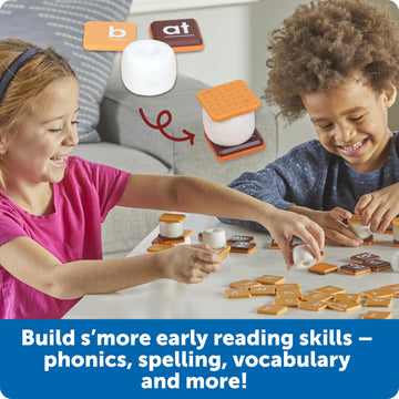 Learning Resources Let's Spell S'Mores - Montessori Toys, Kindergarten Learning Activities, Phonemic Awareness Flash Cards, Dyslexia Tools for Kids,