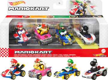 Hot Wheels Mario Kart Set of 4 Die-Cast Toy Cars
