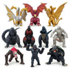 JAYKENIXO 10 Pack NEW Monster Action Figures - Small Dragon & Kaiju Toys with Movable Joints, Dragon VS Kong Creature Playset for Kids, Cake Toppers