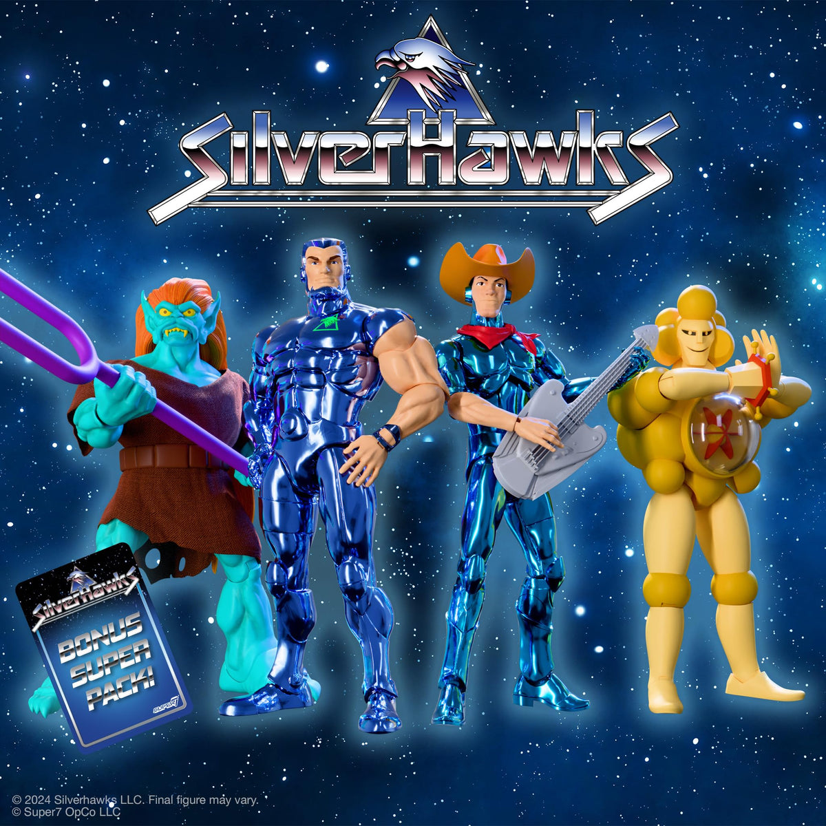 Super7 ULTIMATES! SilverHawks Windhammer - 7" SilverHawks Action Figure with Accessories Classic Cartoon Collectibles and Retro Toys